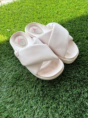 Jordan Women’s Blush Pink Crisscross Slide Sandals